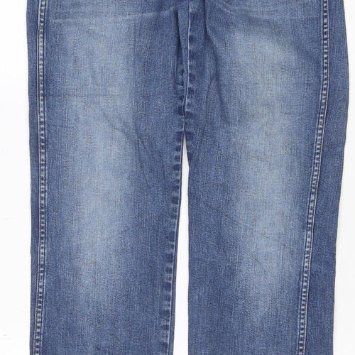 Wrangler Women Blue Straight Stretch Jeans W32 L30 Regular Fit