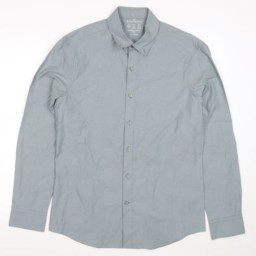 Marks and Spencer Men’s Grey Slim Fit Long Sleeve Button-Up Shirt M