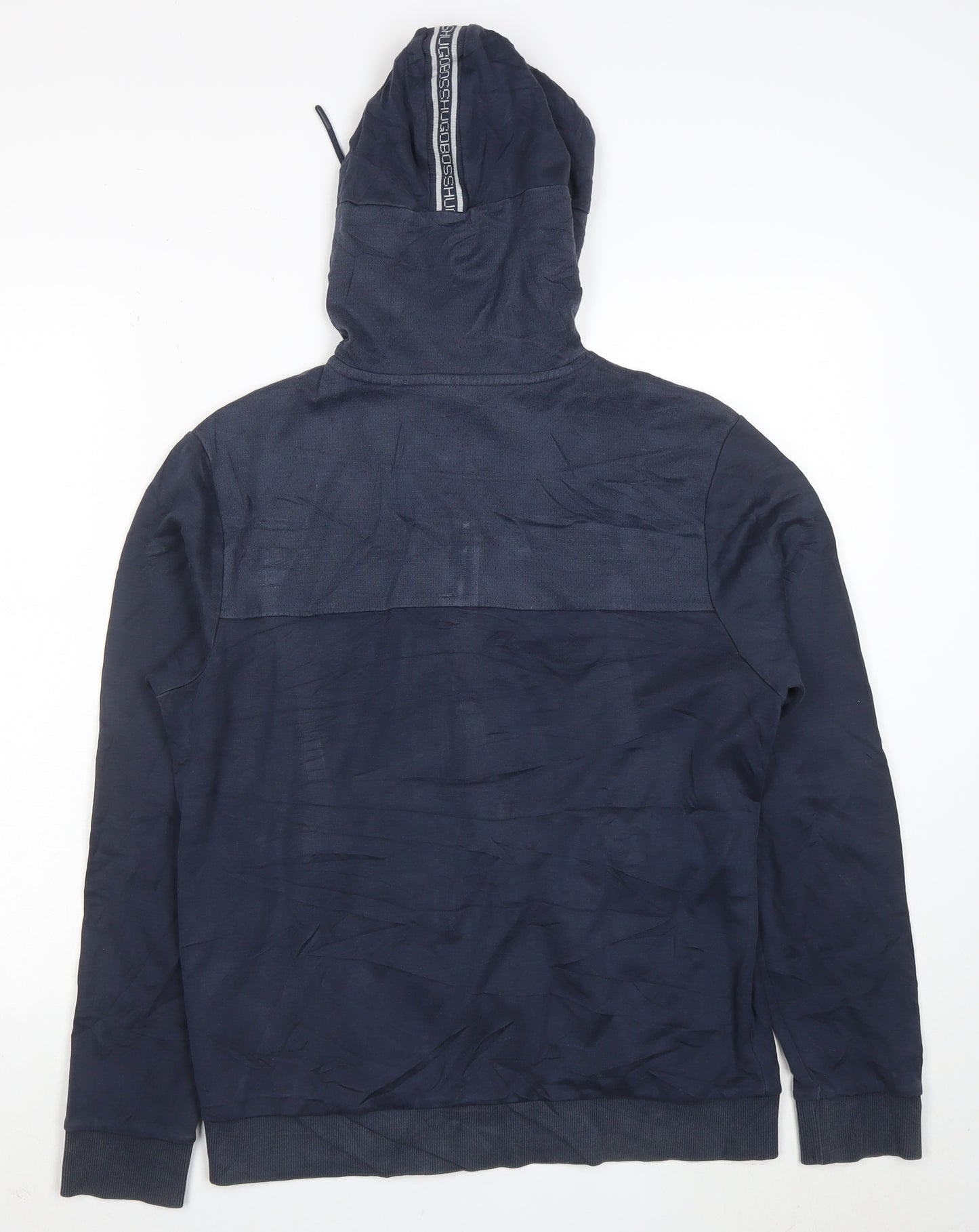 Hugo Boss Men's Blue Full Zip Logo Hoodie Size M