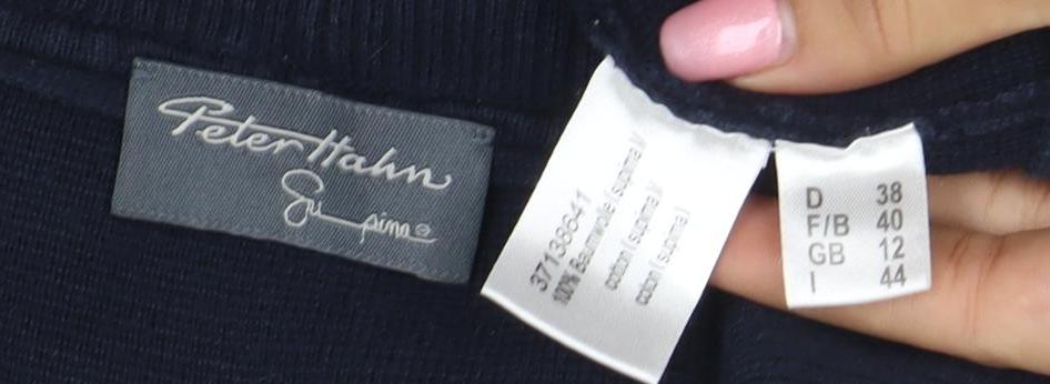 Peter Hahn Women's Blue Cotton Knit Cardigan Size 12