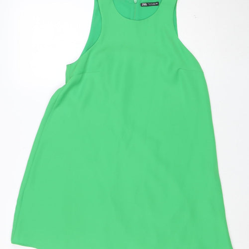 Zara Women Green Sleeveless Playsuit Size 8 Polyester Jumpsuit