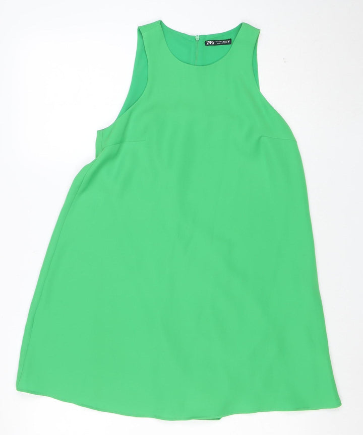 Zara Women Green Sleeveless Playsuit Size 8 Polyester Jumpsuit
