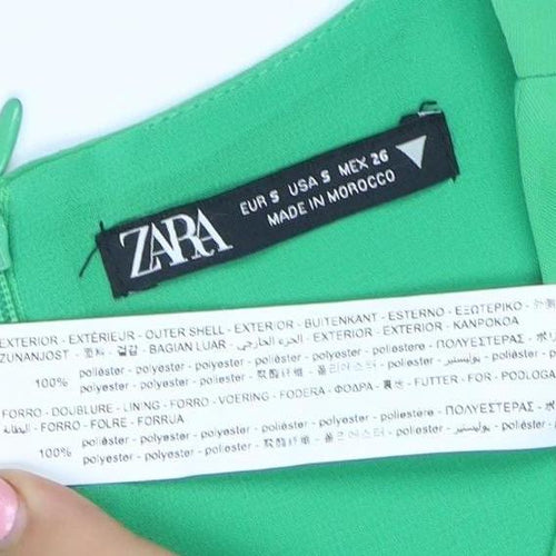 Zara Women Green Sleeveless Playsuit Size 8 Polyester Jumpsuit