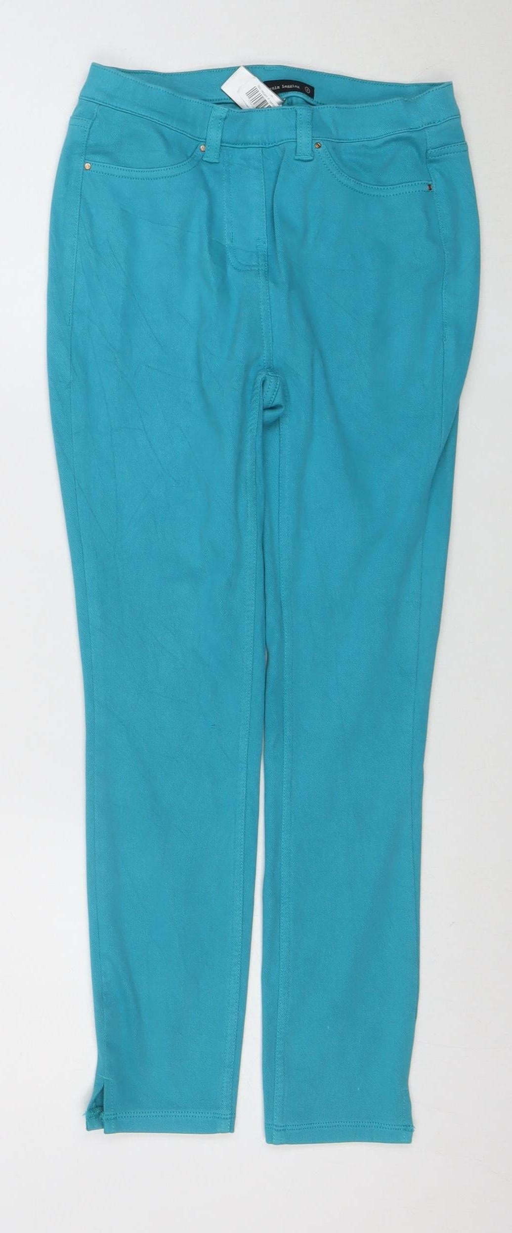 Next Womens Blue Crop Denim Jegging Size 6 Slim Fit Stretch Jeans