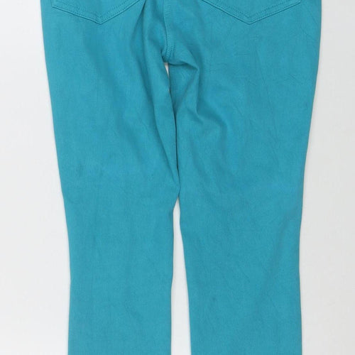 Next Womens Blue Crop Denim Jegging Size 6 Slim Fit Stretch Jeans