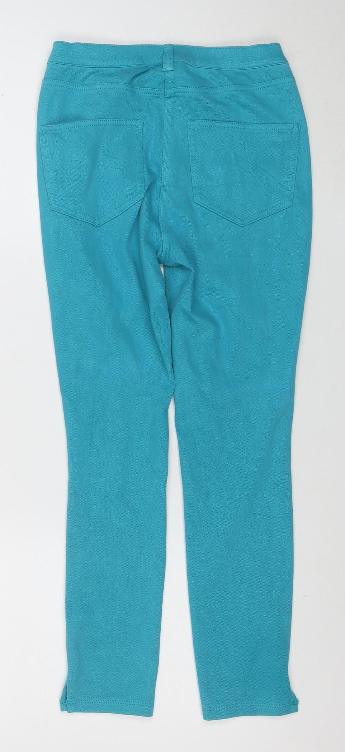 Next Womens Blue Crop Denim Jegging Size 6 Slim Fit Stretch Jeans