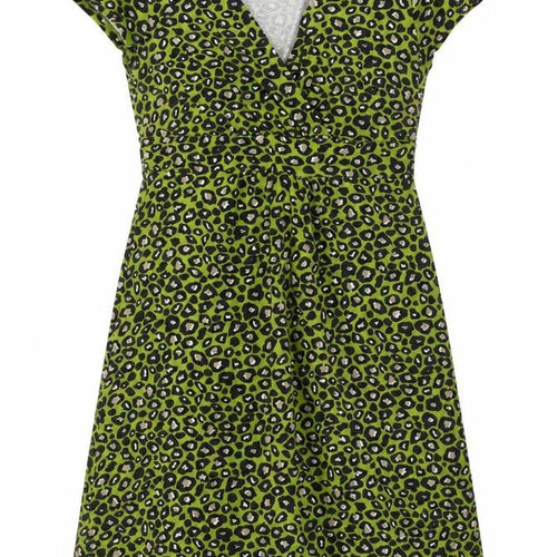 Boden Women’s Green Leopard Print Bodycon Dress Size 8