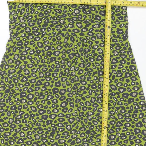 Boden Women’s Green Leopard Print Bodycon Dress Size 8