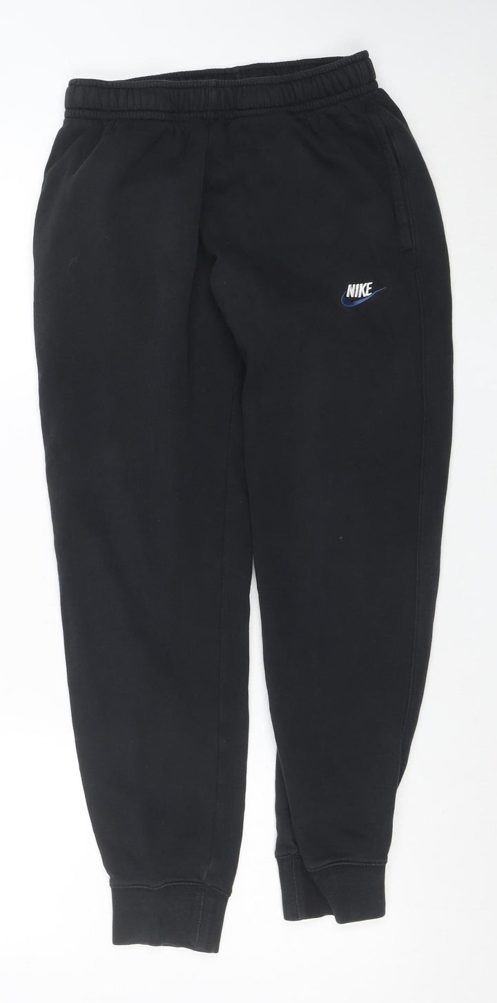Nike Men's Black Fleece Jogger Trousers Size S Regular Fit