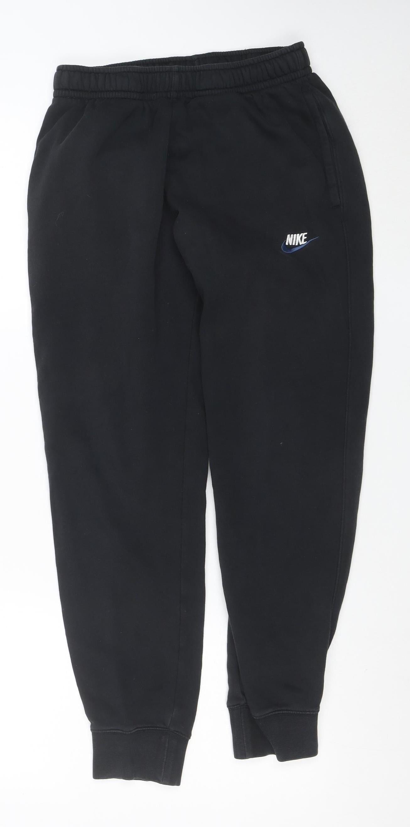 Nike Men's Black Fleece Jogger Trousers Size S Regular Fit