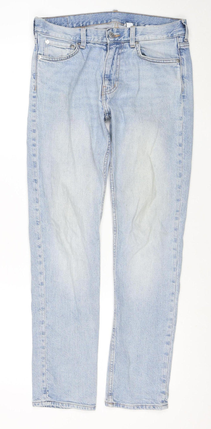 Weekday Women's Blue Straight Leg Jeans W28 L30 Cotton Denim