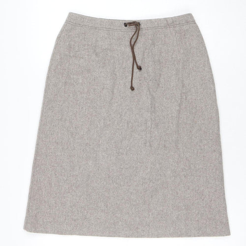 Choise by Danskin Womens Beige Wool Knee Length Skirt Size 12