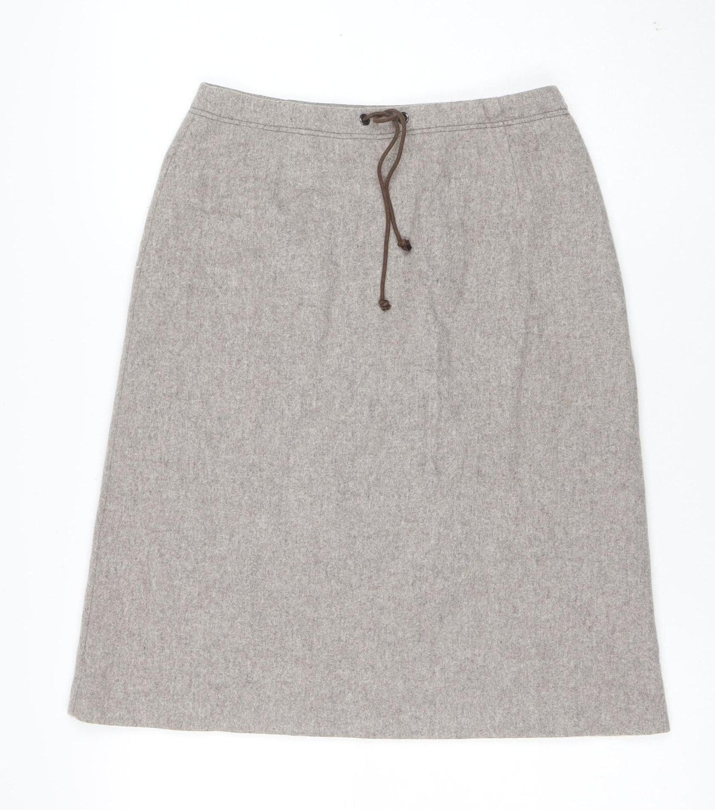 Choise by Danskin Womens Beige Wool Knee Length Skirt Size 12