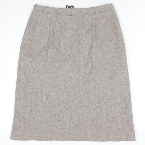 Choise by Danskin Womens Beige Wool Knee Length Skirt Size 12