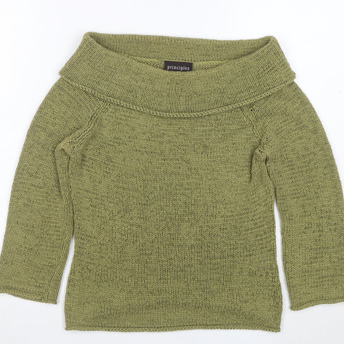 Principles Women’s Green Cowl Neck Knit Jumper Size 12