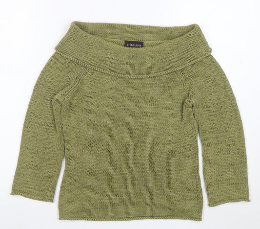 Principles Women’s Green Cowl Neck Knit Jumper Size 12