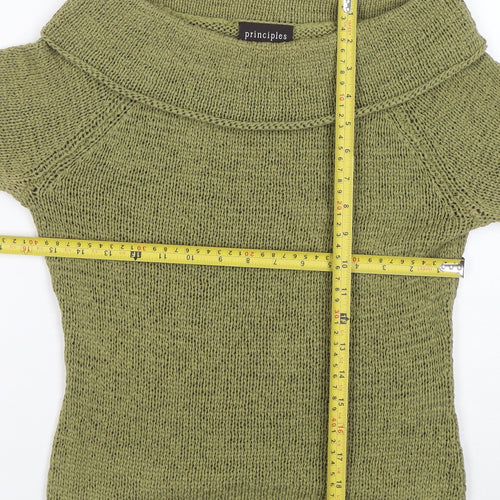 Principles Women’s Green Cowl Neck Knit Jumper Size 12