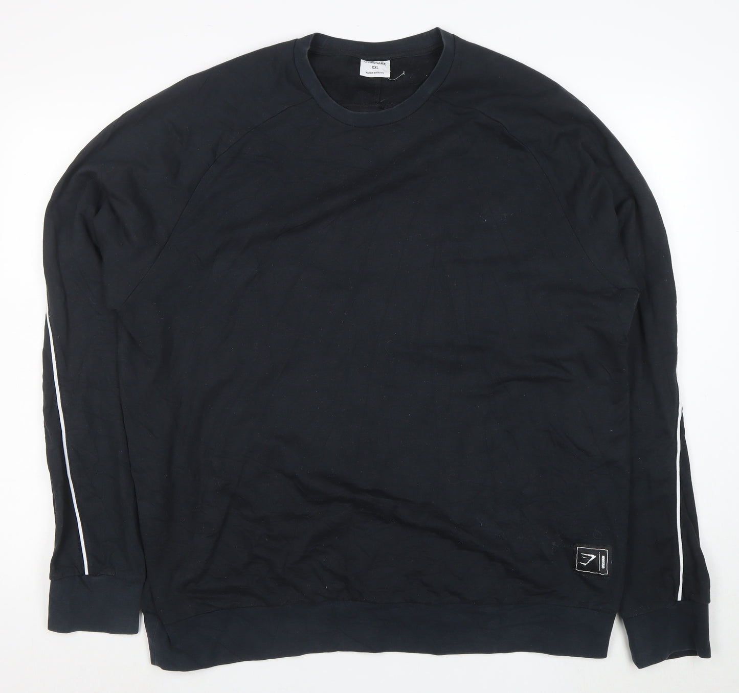 Gymshark Men’s Black XXL Crew Neck Long Sleeve Pullover Sweatshirt