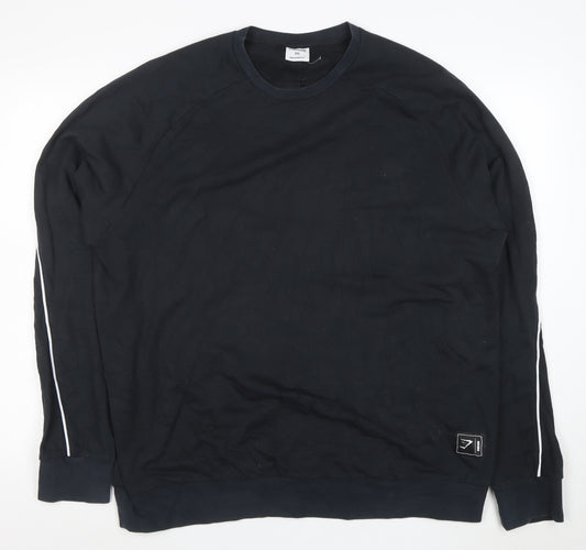 Gymshark Men’s Black XXL Crew Neck Long Sleeve Pullover Sweatshirt