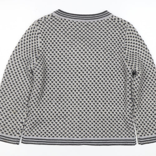 Marks and Spencer Per Una Grey Geometric Knit Cardigan Women's Size 12