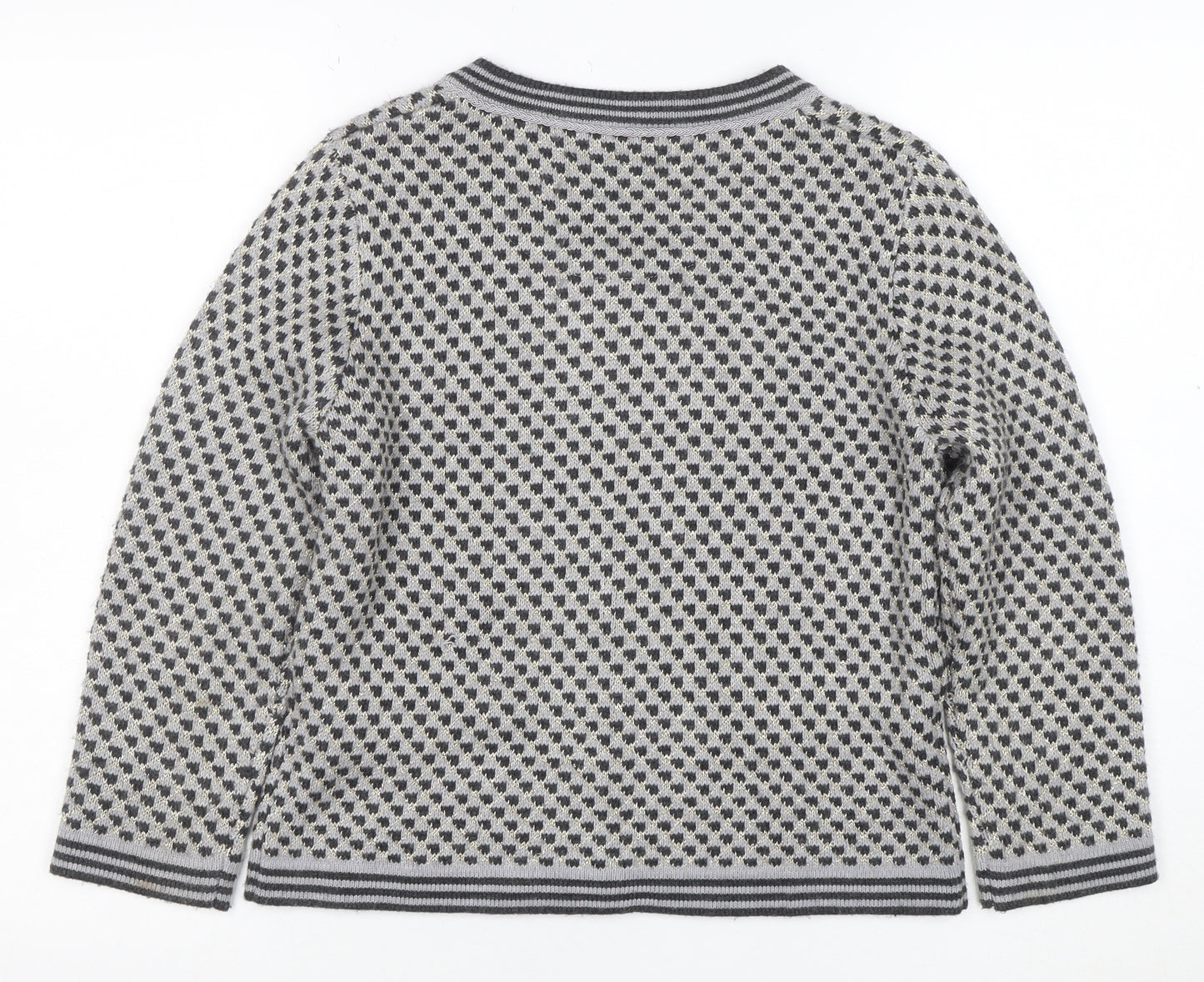 Marks and Spencer Per Una Grey Geometric Knit Cardigan Women's Size 12