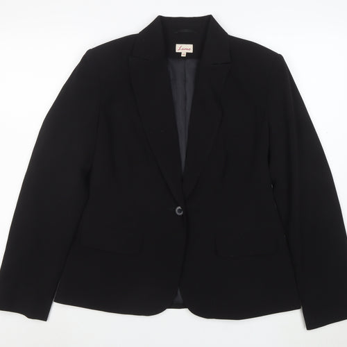 Lime Women’s Black Size 14 Classic Single-Breasted Blazer