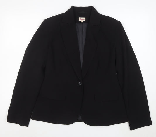 Lime Women’s Black Size 14 Classic Single-Breasted Blazer