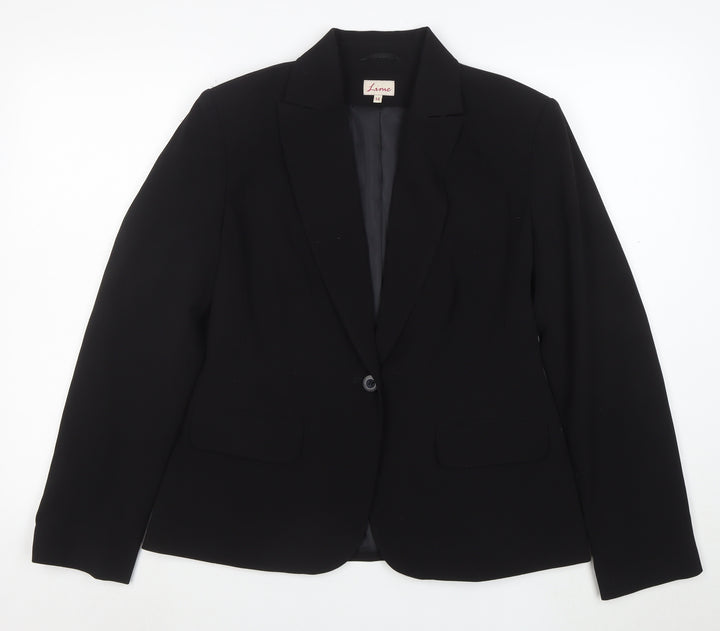 Lime Women’s Black Size 14 Classic Single-Breasted Blazer