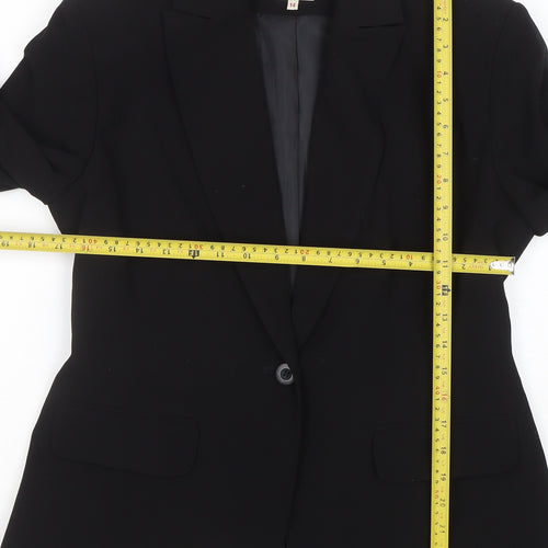 Lime Women’s Black Size 14 Classic Single-Breasted Blazer
