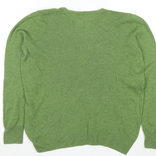 Marks and Spencer Women’s Green Merino Wool Crew Neck Jumper UK 14