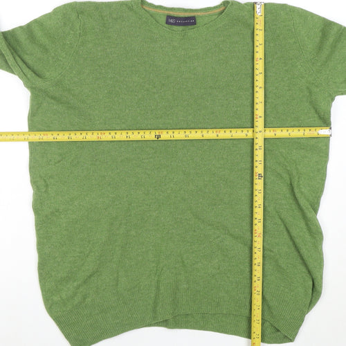 Marks and Spencer Women’s Green Merino Wool Crew Neck Jumper UK 14