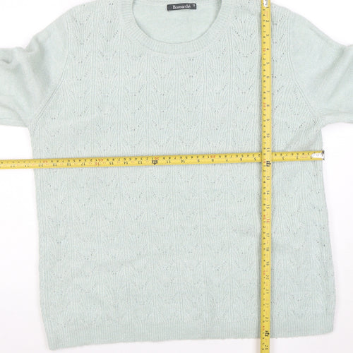 Bonmarche Women's Green Size 12 Crew Neck Knit Jumper