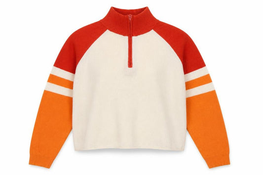 Front view of French Connection Women's Multicoloured XL 1/4 Zip Mock Neck Jumper