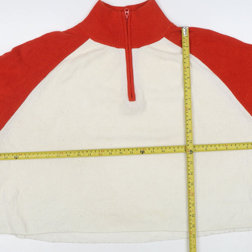 French Connection Women's Multicoloured XL 1/4 Zip Mock Neck Jumper