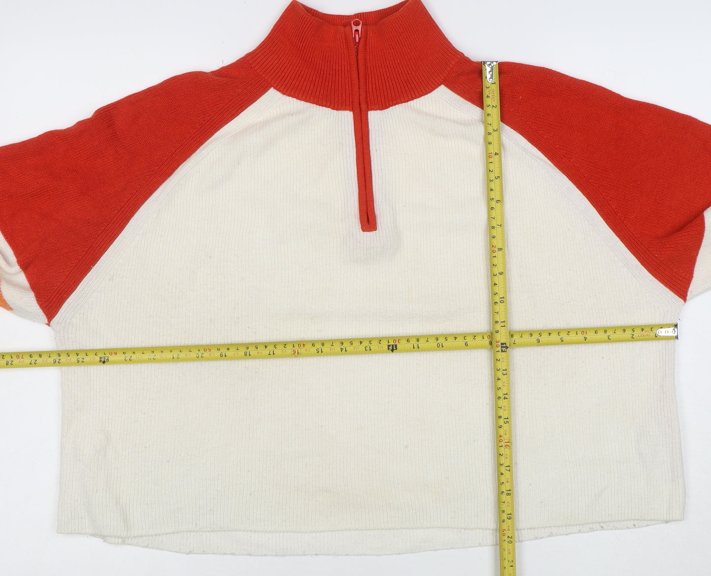 French Connection Women's Multicoloured XL 1/4 Zip Mock Neck Jumper