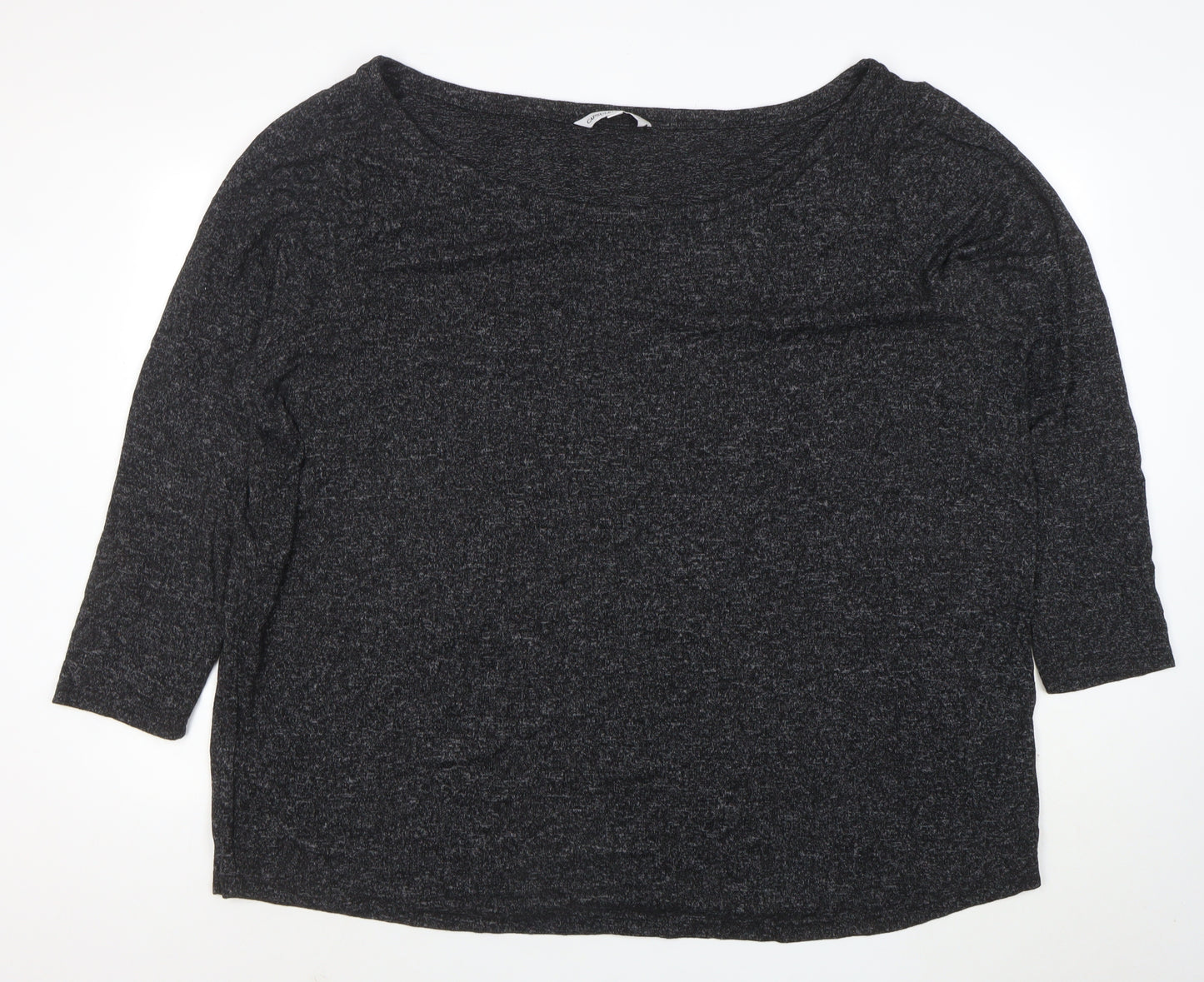 Capsule Women's Black 3/4 Sleeve Lightweight Knit Pullover Jumper Size 28