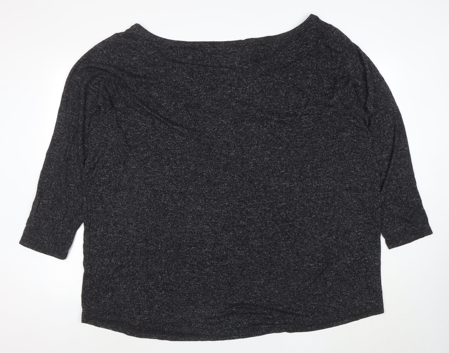 Capsule Women's Black 3/4 Sleeve Lightweight Knit Pullover Jumper Size 28