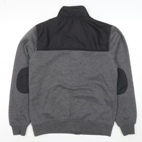 Flying Machine Men's Grey Full Zip Sweatshirt Medium