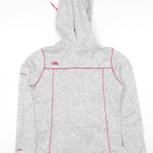 Trespass Women’s Grey Hooded Soft Shell Fleece Jacket Size 10