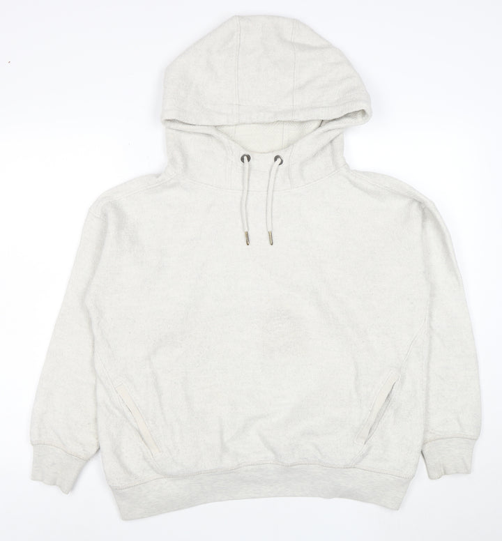 Fat Face Women Grey Pullover Hoodie Medium Cotton Blend Casual