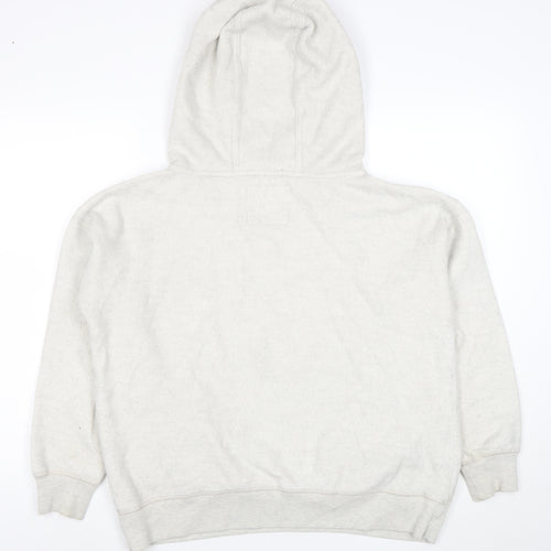 Fat Face Women Grey Pullover Hoodie Medium Cotton Blend Casual