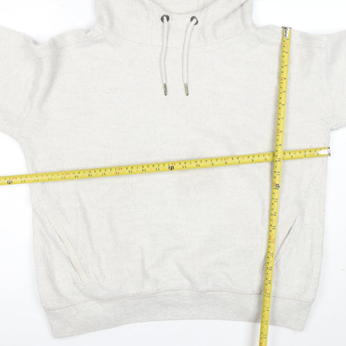 Fat Face Women Grey Pullover Hoodie Medium Cotton Blend Casual