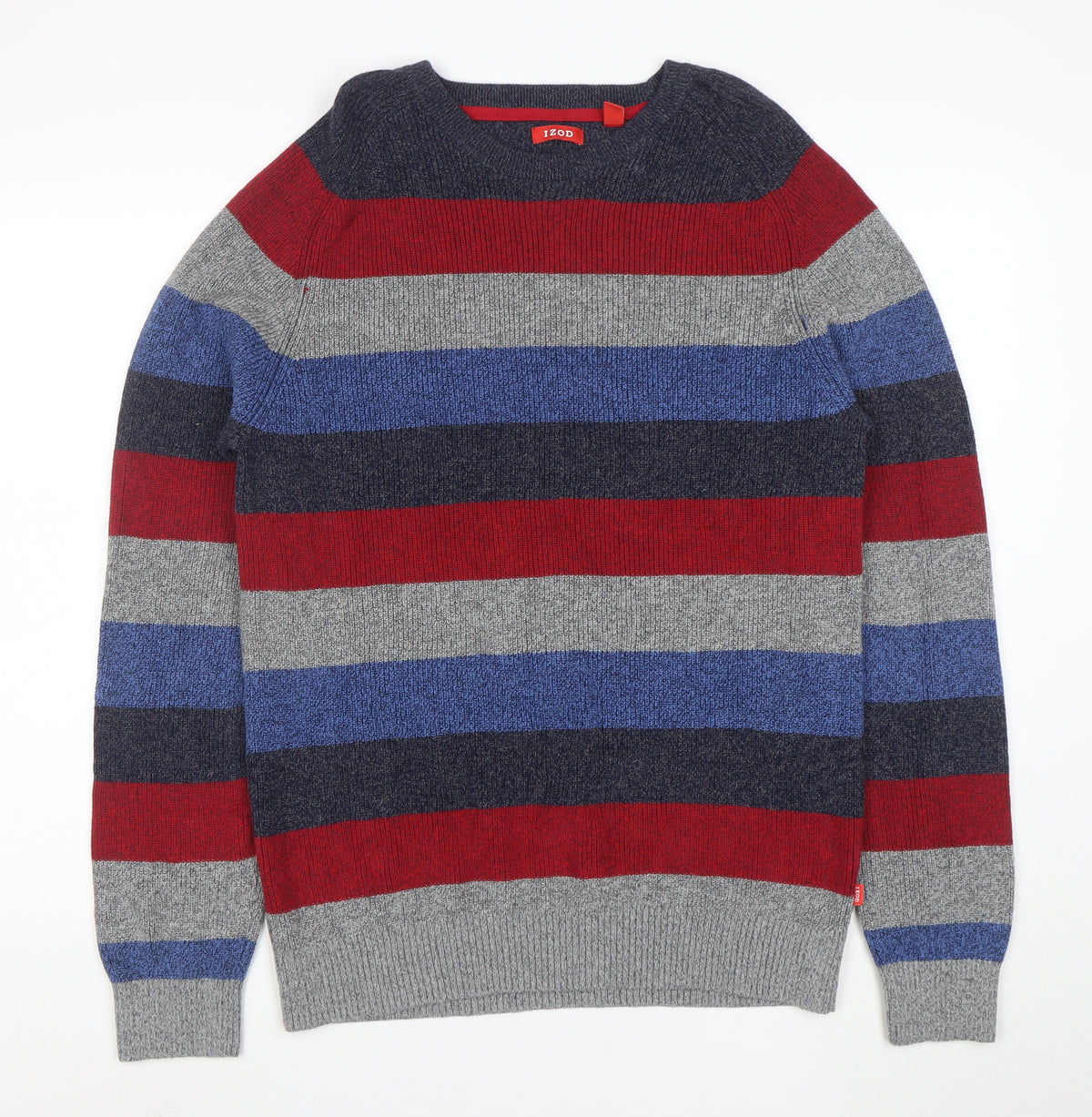Back view of IZOD Men's Multicoloured XL Striped Crew Neck jumper