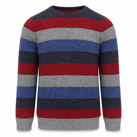 IZOD Men's Multicoloured XL Striped Crew Neck Pullover Jumper