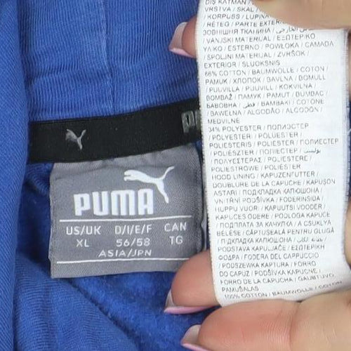 Puma Men's Blue Full Zip Hoodie XL Logo Sportswear