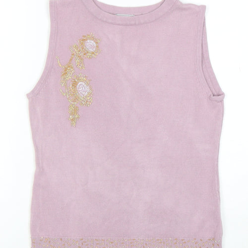 Michele Ambers Women's Purple Sleeveless Knit Tank Top Size 14