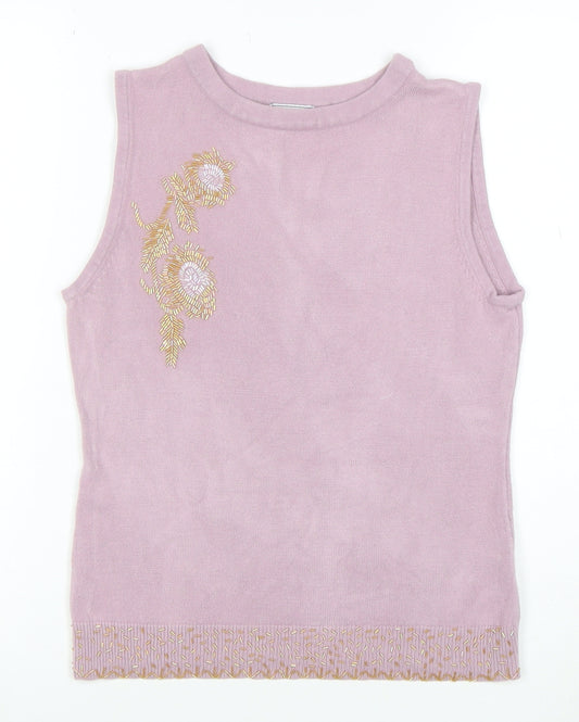 Michele Ambers Women's Purple Sleeveless Knit Tank Top Size 14