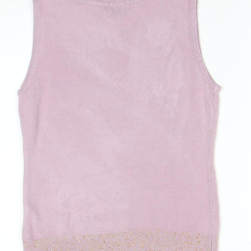 Michele Ambers Women's Purple Sleeveless Knit Tank Top Size 14