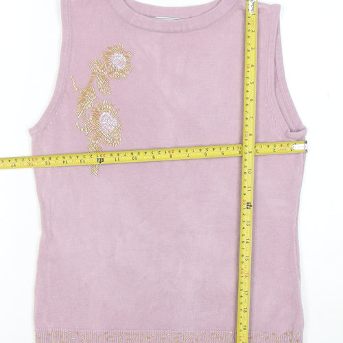 Michele Ambers Women's Purple Sleeveless Knit Tank Top Size 14