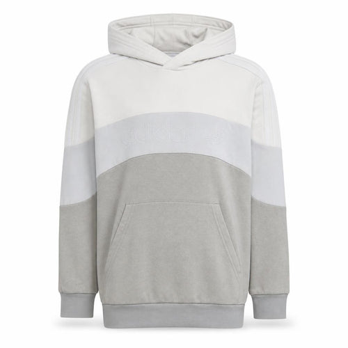 Adidas Boys Grey Colourblock Pullover Hoodie Size 13-14 Years